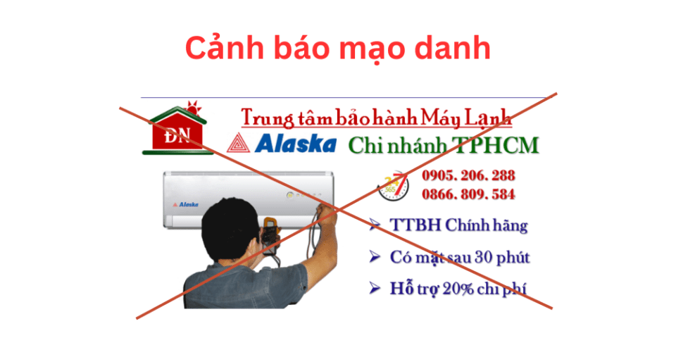 Mạo danh trung tâm bảo hành Alaska